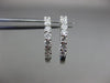 ESTATE .50CT ROUND CUT DIAMOND 14KT WHITE GOLD CLASSIC 6 STONE HUGGIE EARRINGS