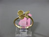 ESTATE .19CT WHITE & FANCY YELLOW DIAMOND 18KT 2 TONE GOLD 3D BUTTERFLY FUN RING