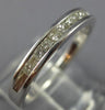 ESTATE .25CT DIAMOND 14K WHITE GOLD 3D CLASSIC PRINCESS CHANNEL ANNIVERSARY RING