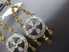ESTATE .40CT DIAMOND 14K TWO TONE GOLD OPEN FILIGREE CHANDELIER HANGING EARRINGS