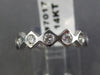 ESTATE .80CT DIAMOND 14KT WHITE GOLD 3D ETERNITY WEDDING ANNIVERSARY RING #7017
