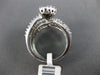 ESTATE LARGE 1.50CT DIAMOND 14K WHITE GOLD MULTI ROW HEART LOVE ANNIVERSARY RING