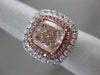EXTRA LARGE 6.54CT WHITE & PINK DIAMOND 18K WHITE & ROSE GOLD 3D ENGAGEMENT RING