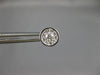 ESTATE .33CT DIAMOND 14KT WHITE GOLD ROUND CLUSTER SOLITAIRE BEZEL STUD EARRINGS
