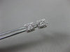 ESTATE .31CT DIAMOND PRINCESS CUT 14K WHITE GOLD 3D SOLITAIRE HALO STUD EARRINGS