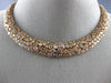 ESTATE LARGE GIA 42.93CT PINK DIAMOND 18KT ROSE GOLD CLUSTER ETERNITY NECKLACE