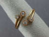 ESTATE .17CT DIAMOND 14K ROSE GOLD 4 STONE FILIGREE MILGRAIN CRISS CROSS RING