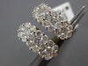 ESTATE WIDE 1.90CT DIAMOND 14KT WHITE & YELLOW GOLD 3D 4 FLOWER CLIP ON EARRINGS