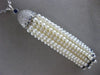 ESTATE LARGE .89CT DIAMOND AAA PEARL & SAPPHIRE 18KT WHITE GOLD TASSLE NECKLACE