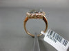 LARGE 1.15CT WHITE & CHOCOLATE FANCY DIAMOND 14K ROSE GOLD OVAL FLOWER LOVE RING