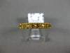 ESTATE 1.74CT AAA YELLOW SAPPHIRE 14KT WHITE GOLD 3/4 ETERNITY ANNIVERSARY RING
