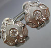ANTIQUE .24CT DIAMOND 18KT WHITE GOLD CLASSIC FILIGREE CLIP ON EARRINGS #20450