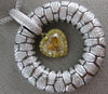 ESTATE EXTRA LARGE 4.30CT WHITE & FANCY YELLOW DIAMOND 18KT 2 TONE GOLD PENDANT