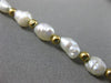 ESTATE PEARL 14KT YELLOW GOLD PEARL & GOLD BEAD BY THE YARD NECKLACE #24946