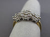 ESTATE LARGE .75CT DIAMOND 14KT TWO TONE GOLD 3 FLOWER PAST PRESENT FUTURE RING