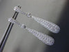 ESTATE LARGE 1.74CT DIAMOND 14KT WHITE GOLD 3D TEAR DROP ETOILE HANGING EARRINGS