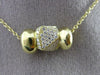 ESTATE .70CT DIAMOND 18K YELLOW GOLD 3D HANDCRAFTED HAMMER LOOK FLOATING PENDANT