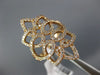 ESTATE LARGE .80CT DIAMOND 14KT ROSE GOLD CLASSIC OPEN FILIGREE FLOWER FUN RING