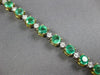 ESTATE 9.43CT DIAMOND & AAA EMERALD 18KT YELLOW GOLD 3D ROUND TENNIS BRACELET