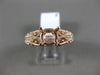 ESTATE .36CT DIAMOND 14KT ROSE GOLD 3D OPEN FILIGREE SEMI MOUNT ENGAGEMENT RING