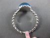 ESTATE 3.04CT DIAMOND & AAA CABOCHON BLUE TOPAZ 14KT WHITE GOLD 3 STONE FUN RING