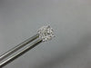 ESTATE .33CT DIAMOND 14KT 2 TONE GOLD ROUND SOLITAIRE HALO CLUSTER STUD EARRINGS