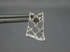 ESTATE .10CT DIAMOND 18KT WHITE GOLD OPEN FILIGREE RECTANGULAR HANGING EARRINGS