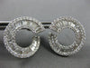 ESTATE LARGE 4.44CT DIAMOND 18KT WHITE GOLD 3D CIRCULAR INSIDE OUT EARRINGS