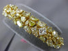 GIA WIDE 25.36CT FANCY YELLOW DIAMOND 18K YELLOW GOLD 3D CLUSTER TENNIS BRACELET