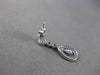 ESTATE .46CTW DIAMOND 14KT WHITE GOLD FLOATING TEAR DROP PEAR HANGING EARRINGS