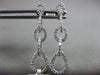 ESTATE .55CT DIAMOND 14KT WHITE GOLD CIRCLE OF LIFE TEAR DROP HANGING EARRINGS