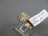 ESTATE WIDE .38CT ROUND & PRINCESS DIAMOND 14KT ROSE GOLD 3D SQUARE FUN RING