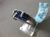 ESTATE WIDE 4.0CT DIAMOND & SAPPHIRE 18KT WHITE GOLD MULTI ROW DOUBLE SIDED RING