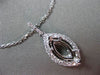 ESTATE .26CT DIAMOND 18KT WHITE GOLD 3D HALO FLOATING SEMI MOUNT PENDANT & CHAIN