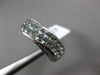 ESTATE WIDE 2.72CT DIAMOND & AAA GREEN AMETHYST 14K WHITE GOLD 3D X RAINBOW RING