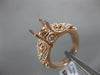 ESTATE .36CT DIAMOND 14KT ROSE GOLD 3D OPEN FILIGREE SEMI MOUNT ENGAGEMENT RING