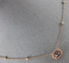 ESTATE .88CT DIAMOND & AAA MORGANITE 14KT ROSE GOLD CLASSIC BY THE YARD NECKLACE