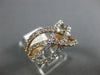 ESTATE WIDE 1.66CT DIAMOND 14KT 2 TONE GOLD 3D CRISS CROSS LOVE ANNIVERSARY RING
