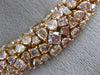 ESTATE LARGE GIA 42.93CT PINK DIAMOND 18KT ROSE GOLD CLUSTER ETERNITY NECKLACE