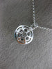 ESTATE .55CT DIAMOND 14KT WHITE GOLD 3D CLASSIC DOUBLE HALO SEMI MOUNT NECKLACE