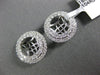ESTATE LARGE .55CT DIAMOND 18K WHITE GOLD 3D CLASSIC DOUBLE HALO JACKET EARRINGS