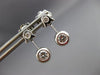 ESTATE .37CT DIAMOND 18K WHITE GOLD TULIP BEZEL HANGING FLOWER EARRINGS #11427