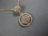 ESTATE .35CT DIAMOND 14K ROSE GOLD 3D ROUND CLUSTER CLASSIC FLOATING PENDANT
