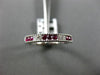 ESTATE .54CT DIAMOND & AAA RUBY 14K WHITE GOLD CLASSIC MILGRAIN ANNIVERSARY RING
