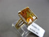 ESTATE LARGE 5.76CT DIAMOND & AAA CITRINE 14KT YELLOW GOLD 3D HALO FILIGREE RING