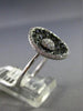 ESTATE 1.15CT WHITE & BLACK DIAMOND 14K WHITE & BLACK GOLD CIRCULAR CLUSTER RING