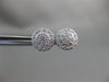 ESTATE .50CT DIAMOND 14KT WHITE GOLD CLASSIC ROUND FLOWER CLUSTER STUD EARRINGS