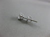 ESTATE .93CT ROUND DIAMOND 14KT WHITE GOLD SOLITAIRE 4 PRONG SCREW BACK EARRINGS