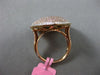 ESTATE MASSIVE 1.81CT DIAMOND 18K WHITE & ROSE GOLD PUFF HEART CLASSIC LOVE RING