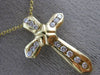ESTATE .40CT ROUND DIAMOND 14KT YELLOW GOLD CLASSIC X LOVE CROSS PENDANT #14159